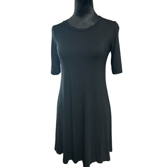 Joah Brown Black Short Sleeve Casual Dress Size M/L - Picture 1 of 7